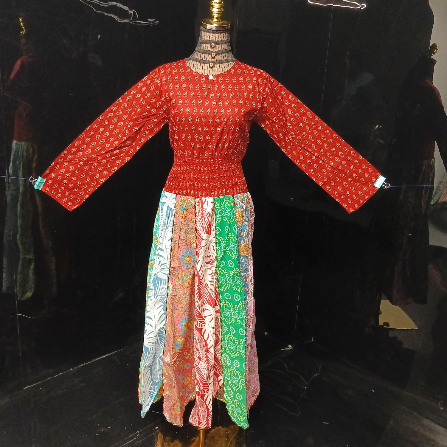 XS/S Zayna Printed Cotton Dress 54" Long Jalabiya