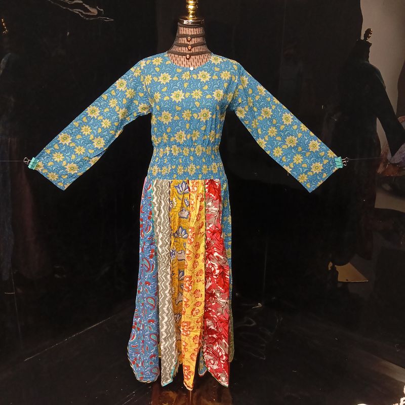 XS/S Zayna Printed Cotton Dress 54" Long Jalabiya