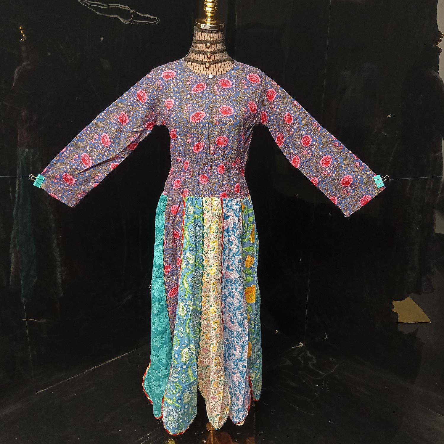 XS/S Zayna Printed Cotton Dress 54" Long Jalabiya