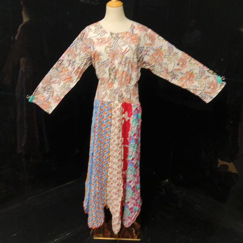 L/XL Zayna Printed Cotton Dress 56" Long Jalabiya