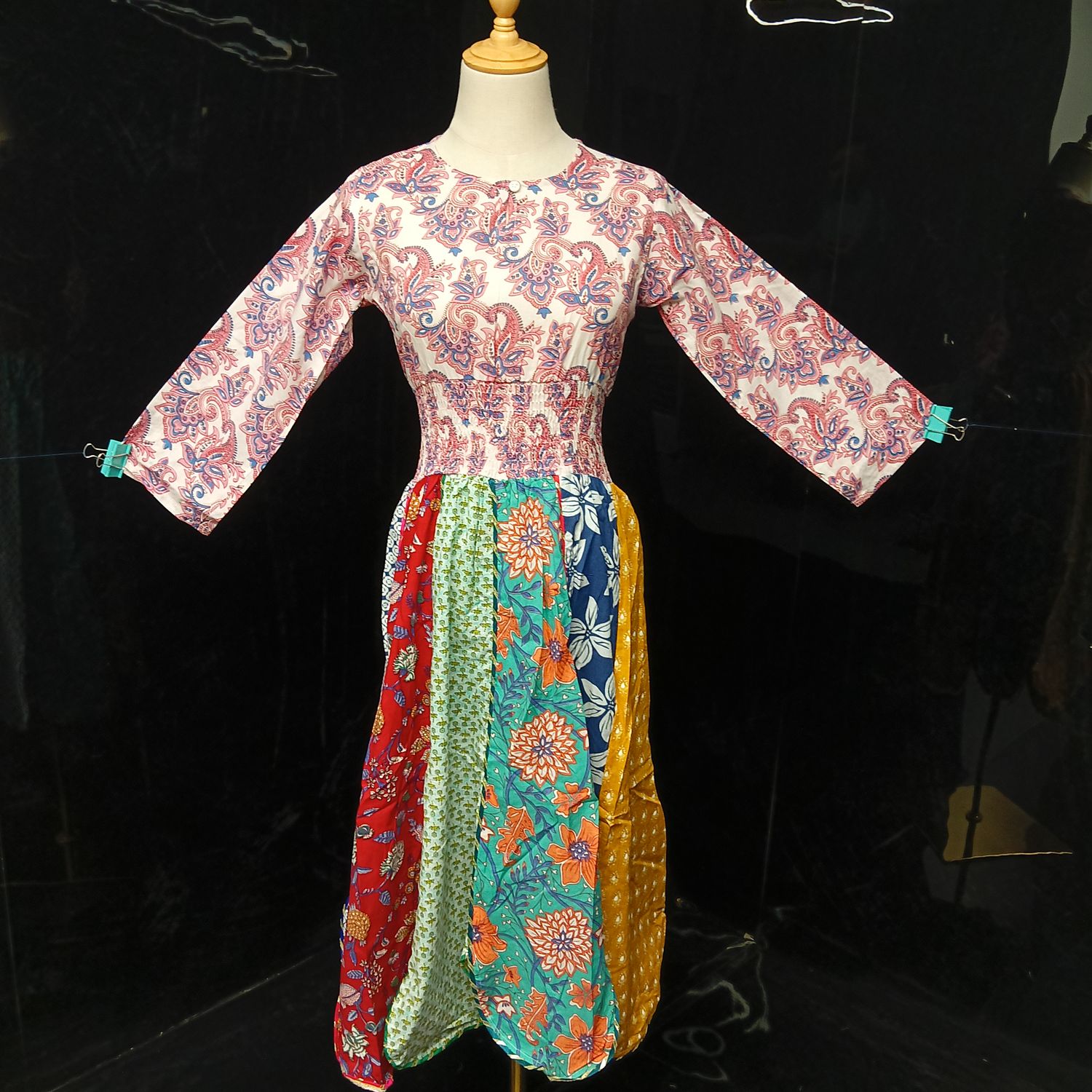 10-11 Year Zayna Printed Cotton Dress 46" Long Jalabiya