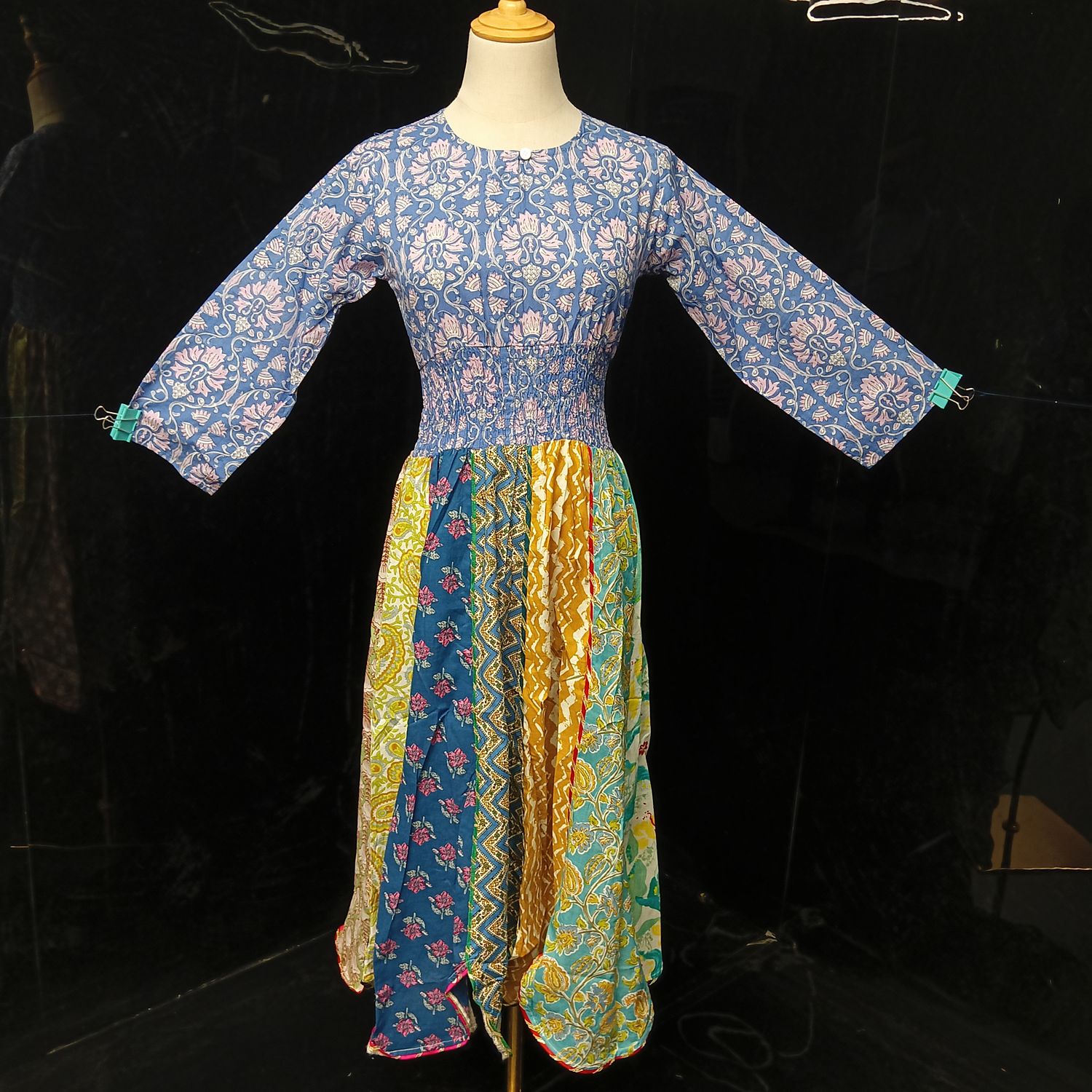 10-11 Year Zayna Printed Cotton Dress 46" Long Jalabiya