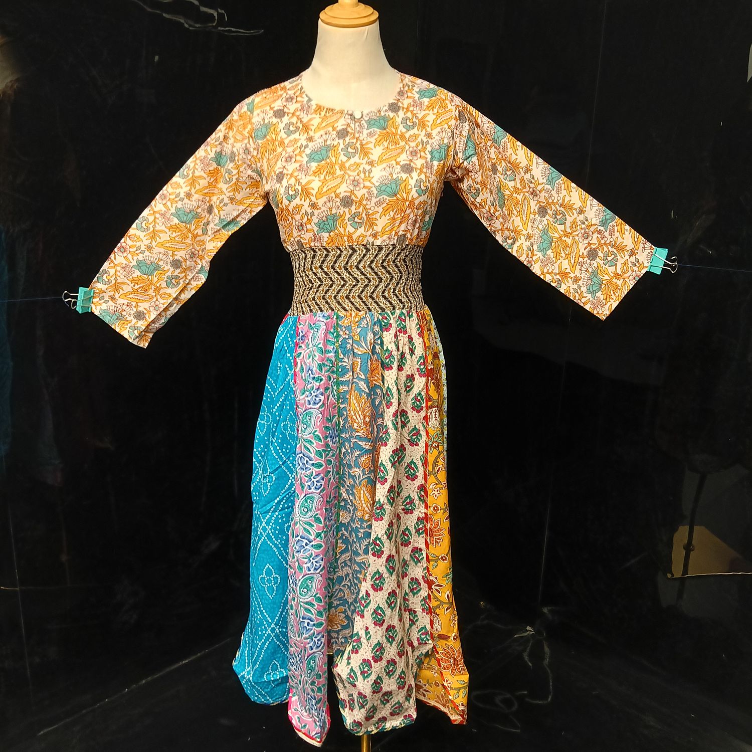 10-11 Year Zayna Printed Cotton Dress 46" Long Jalabiya