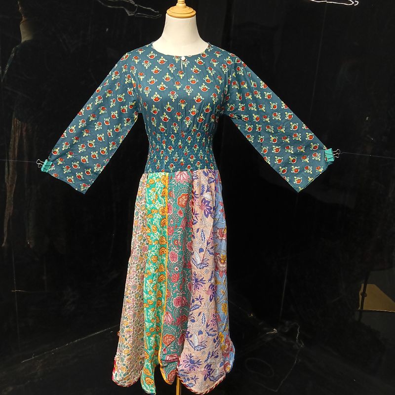 12-13  Zayna Printed Cotton Dress 50" Long Jalabiya