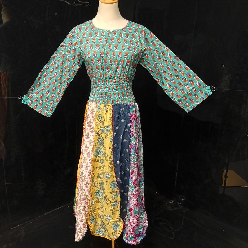 12-13  Zayna Printed Cotton Dress 50" Long Jalabiya