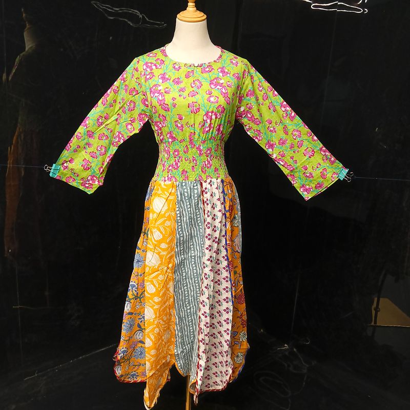 12-13  Zayna Printed Cotton Dress 50" Long Jalabiya