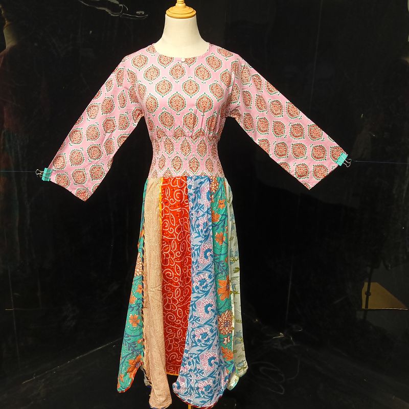 12-13  Zayna Printed Cotton Dress 50" Long Jalabiya