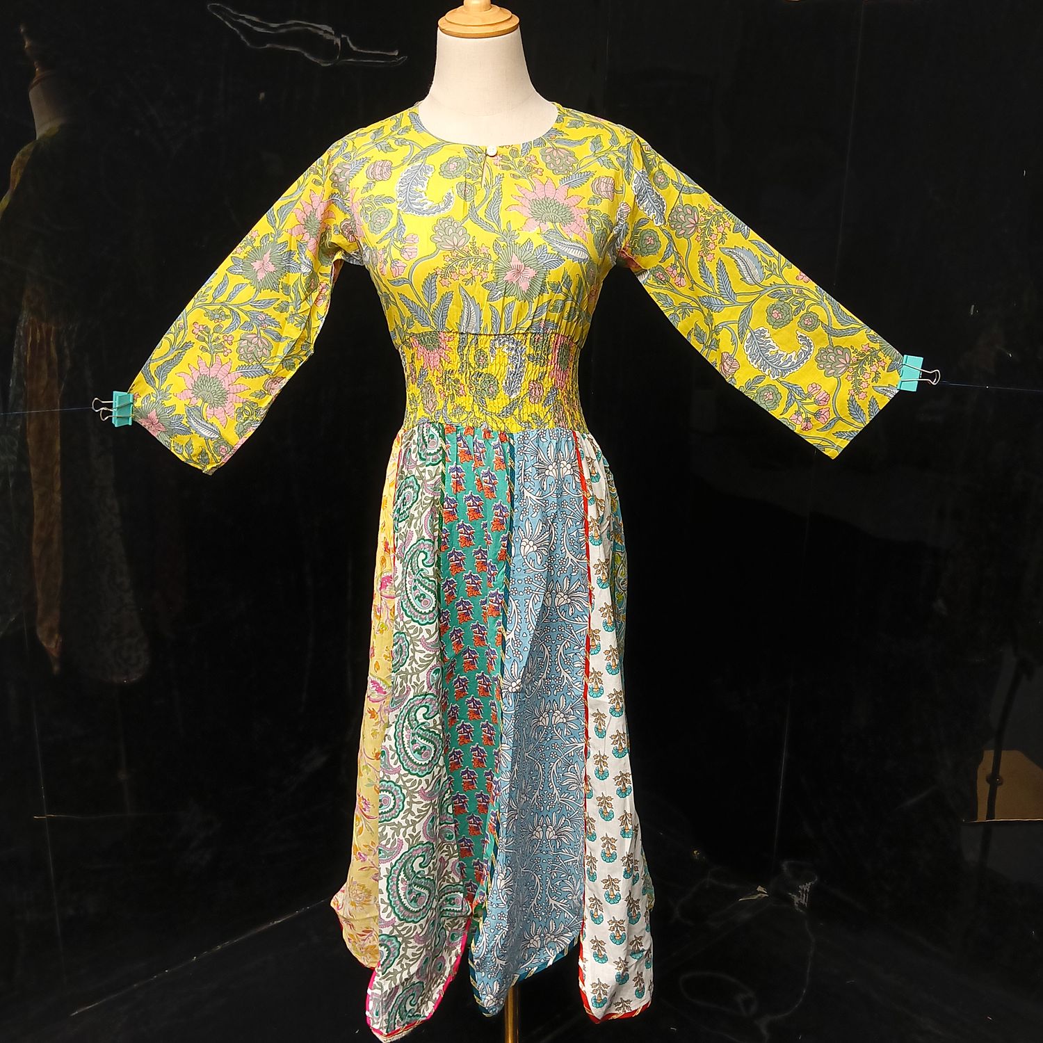 10-11 Year Zayna Printed Cotton Dress 46" Long Jalabiya