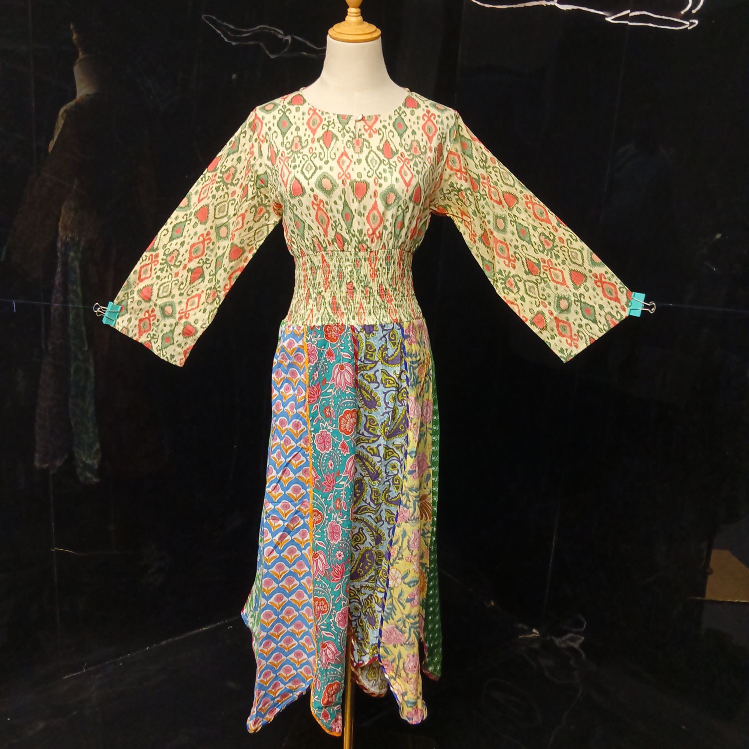 12-13  Zayna Printed Cotton Dress 50" Long Jalabiya