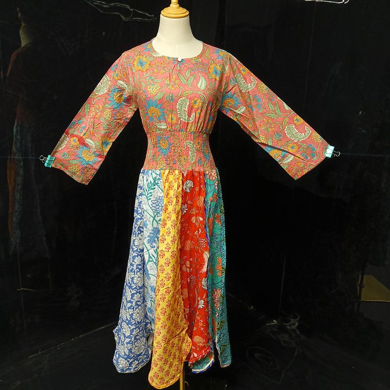 12-13  Zayna Printed Cotton Dress 50" Long Jalabiya