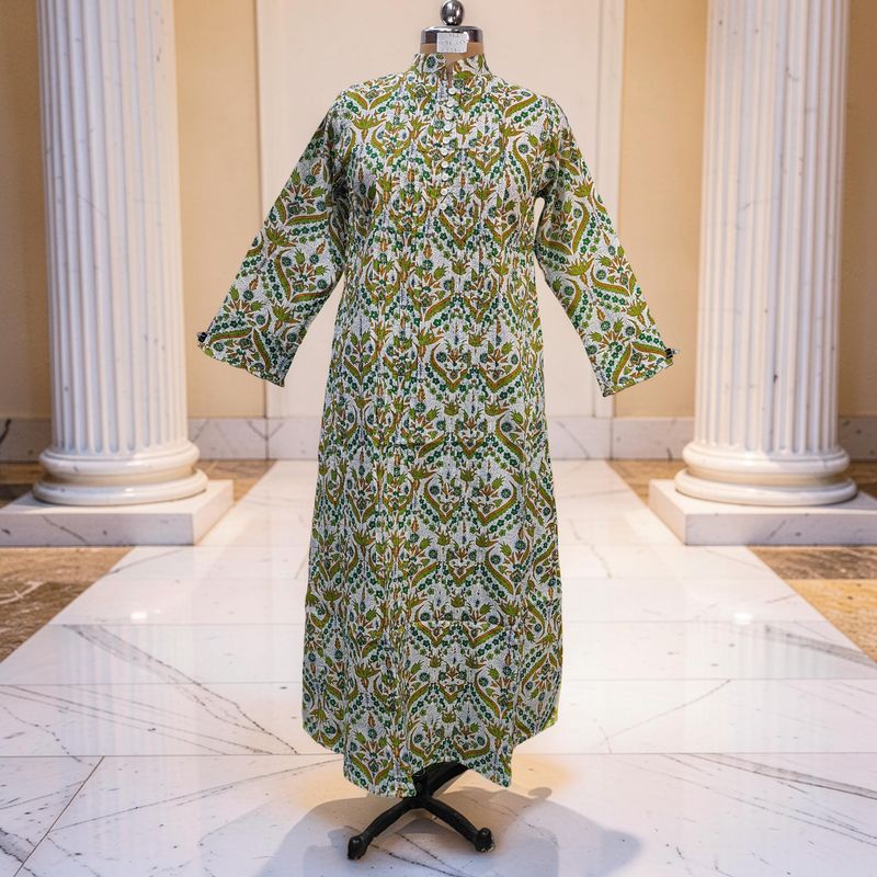 4XL/5XL Delbal Printed Cotton Dress 57" Long Jalabiya JP