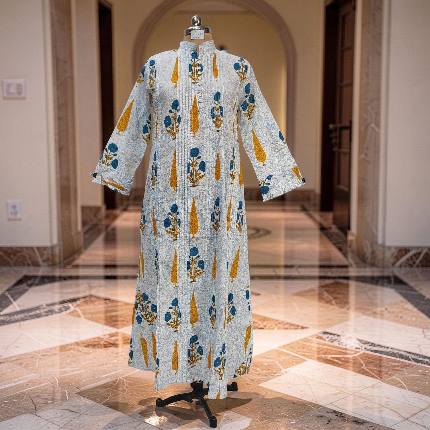4XL/5XL Adiat Multi Printed Cotton Dress 57" Long Jalabiya JP