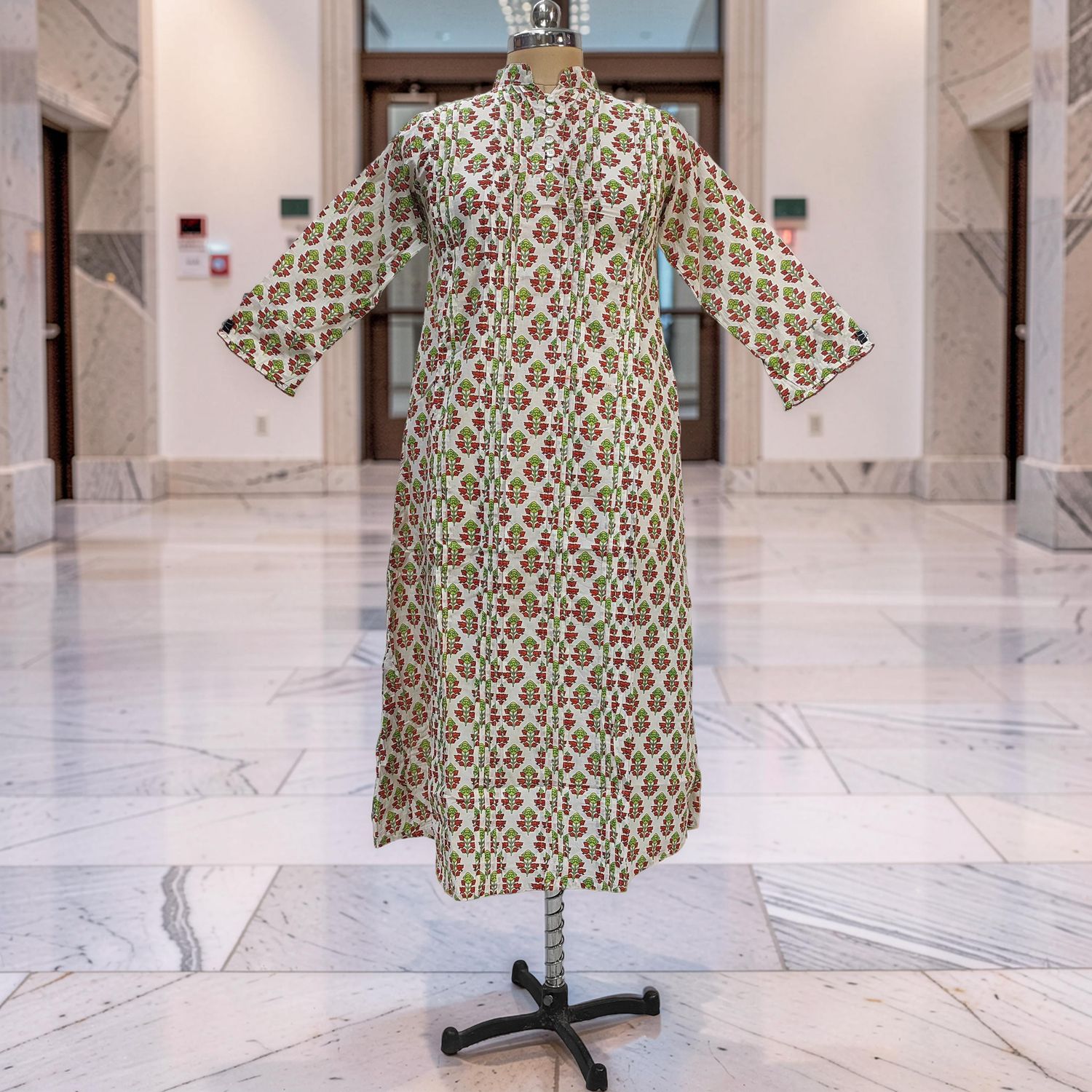 4XL/5XL Delbar Multi Printed Cotton Dress 57" Long Jalabiya JP
