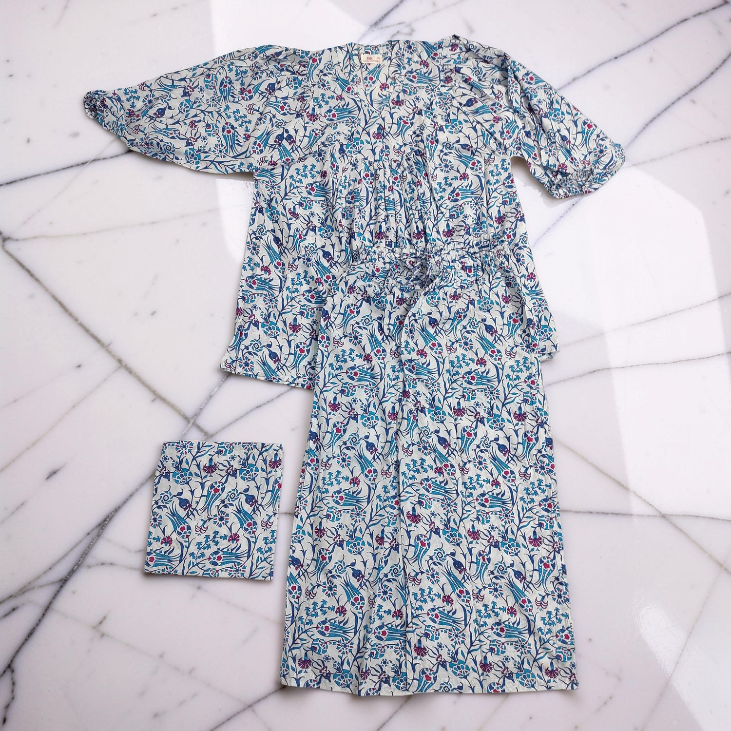 S-M Urooj Co-ord Set Cotton Short Sleeves JP