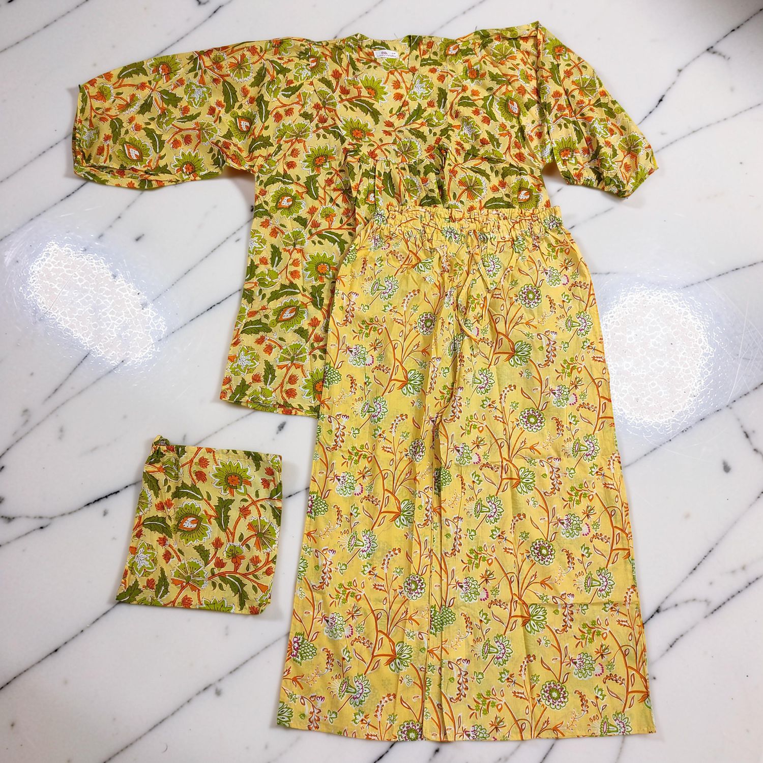XS-S Urooj Co-ord Set Cotton Short Sleeves JP