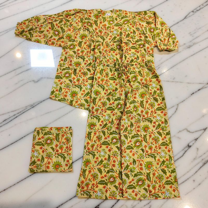 L/XL Urooj Co-ord Set Cotton Short Sleeves JP