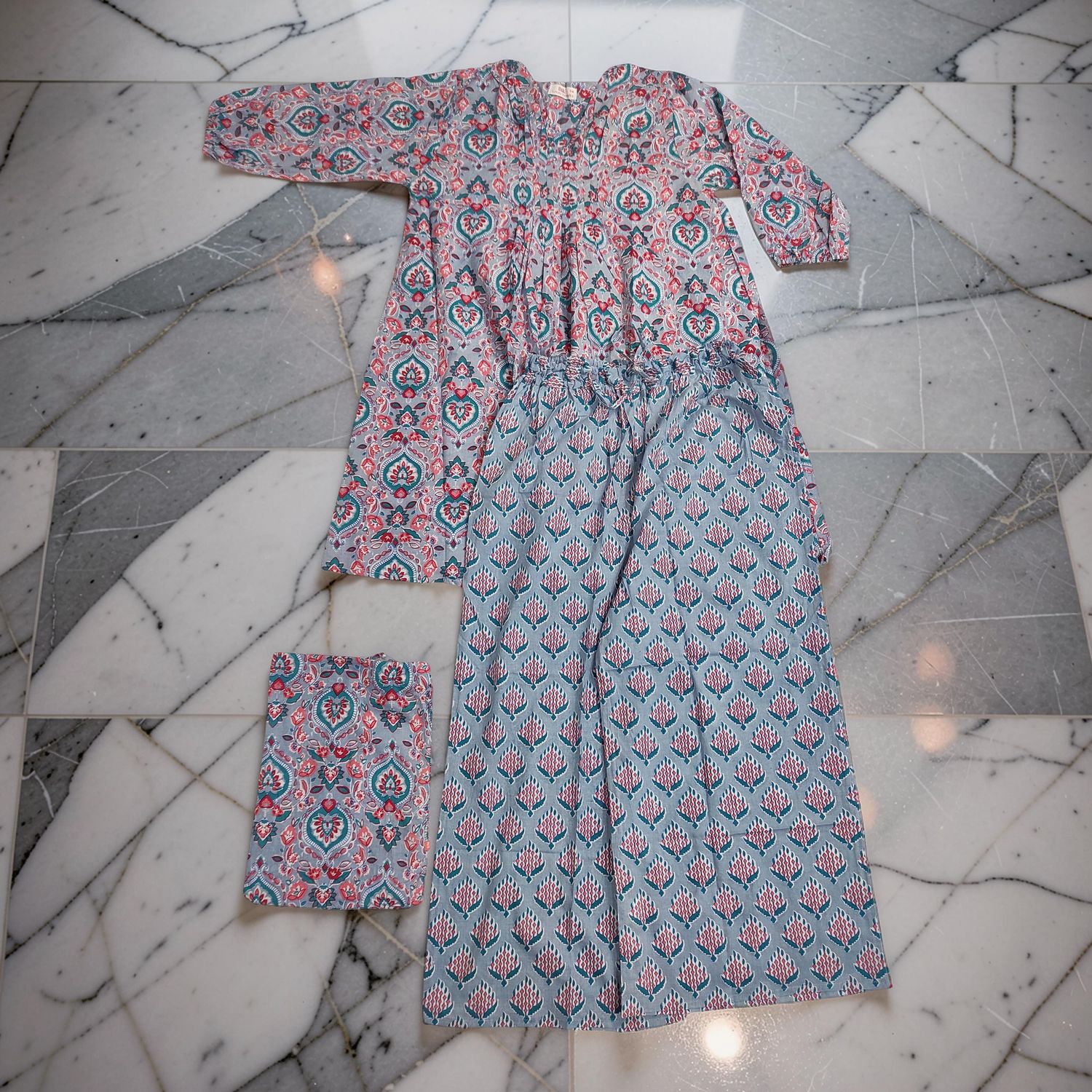 L/XL Suml Co-ord Set Cotton JP