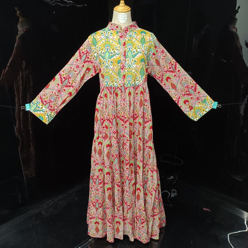 S-M Safia Cotton Dress 57" Long Jalabiya