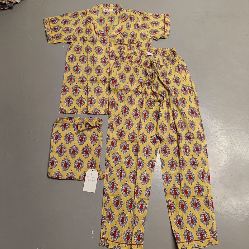 S/ M Short Sleeves Cotton Pajama Set