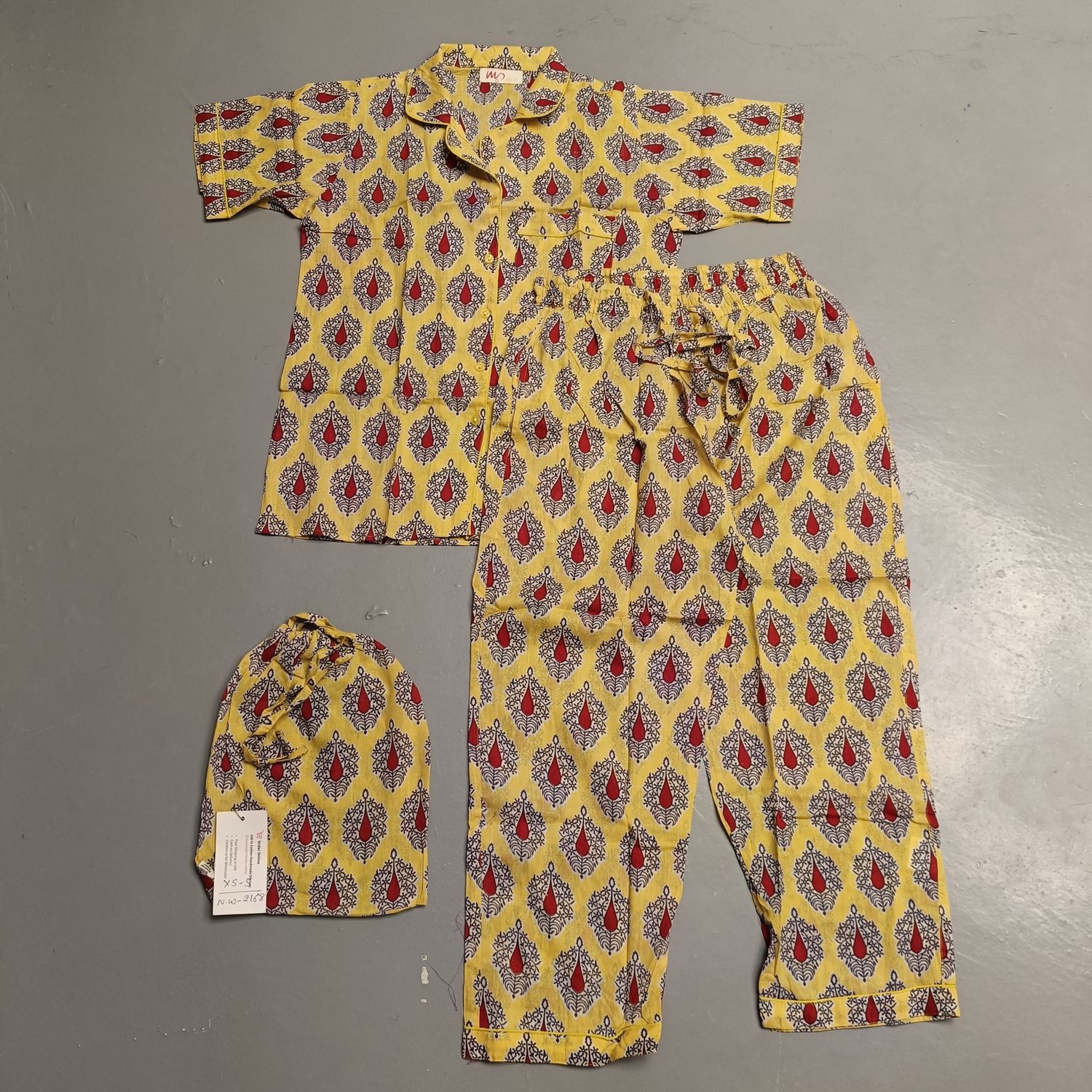 XS-S Cotton Short Sleeves Pajamas Set