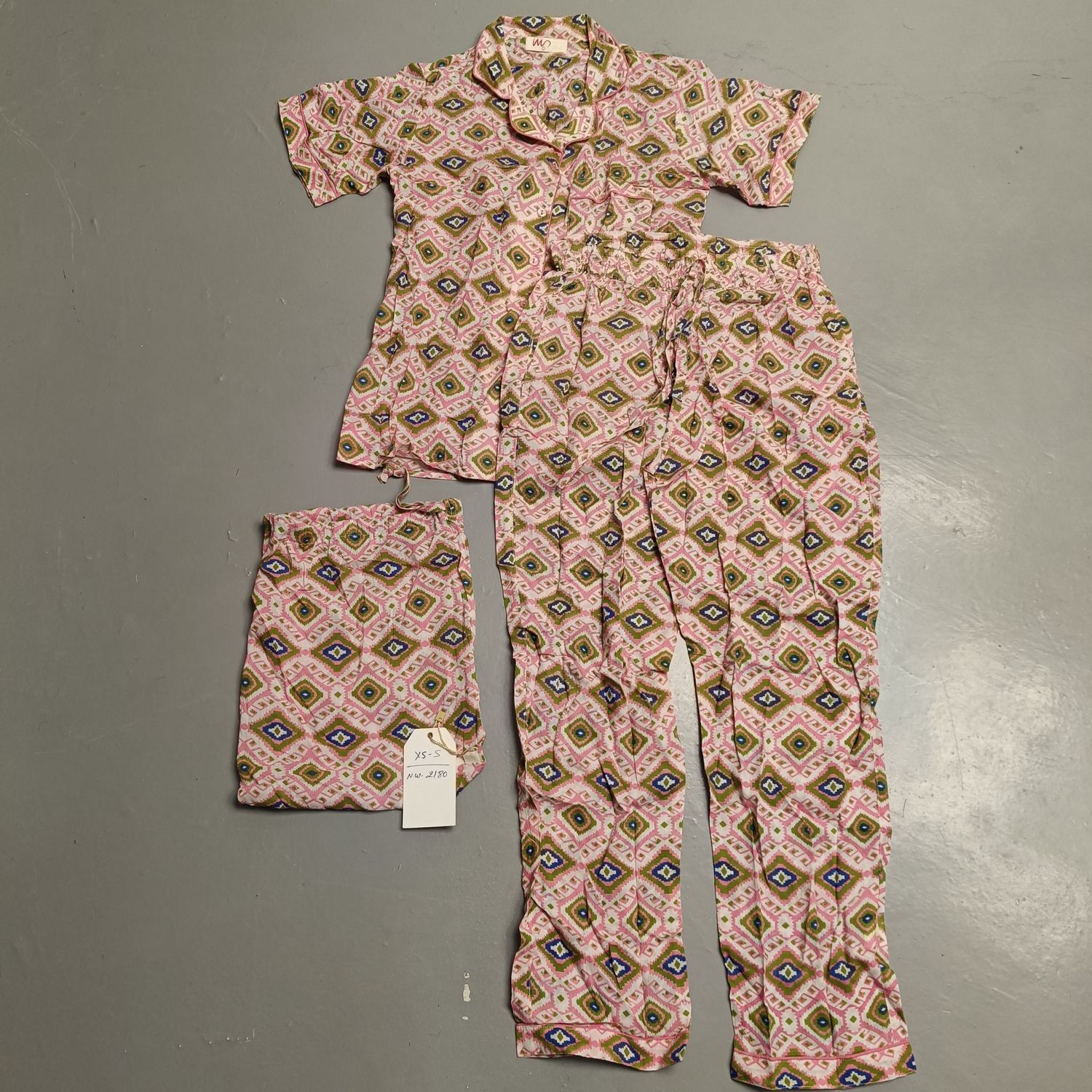 XS-S Cotton Short Sleeves Pajamas Set