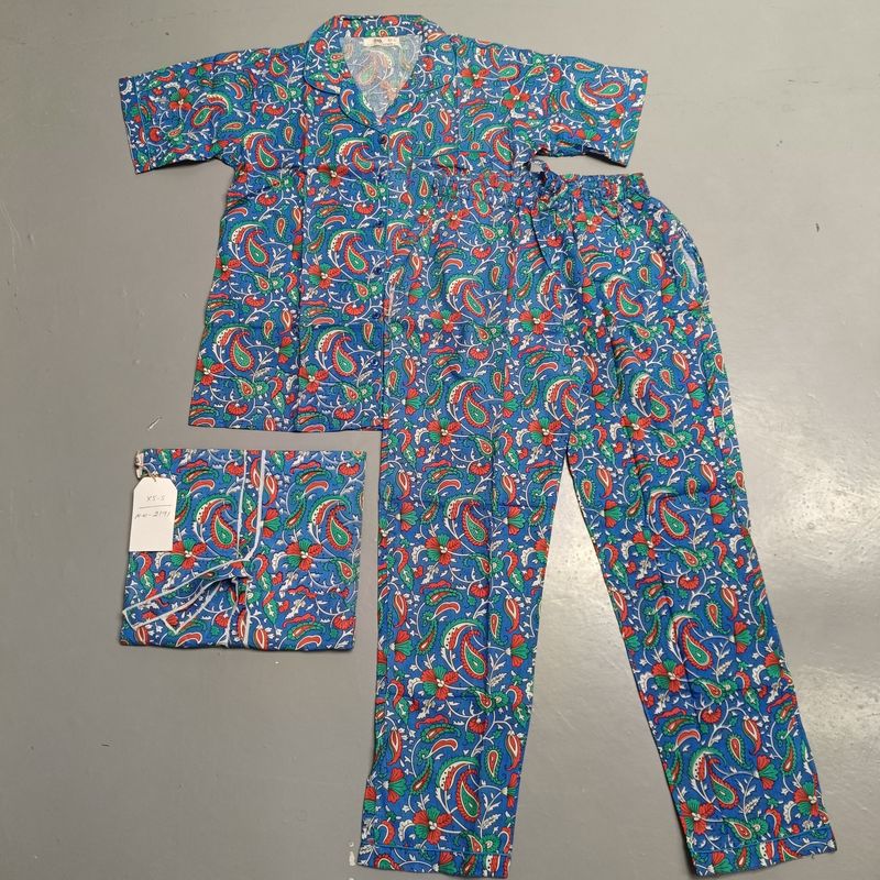 XS-S Cotton Short Sleeves Pajamas Set