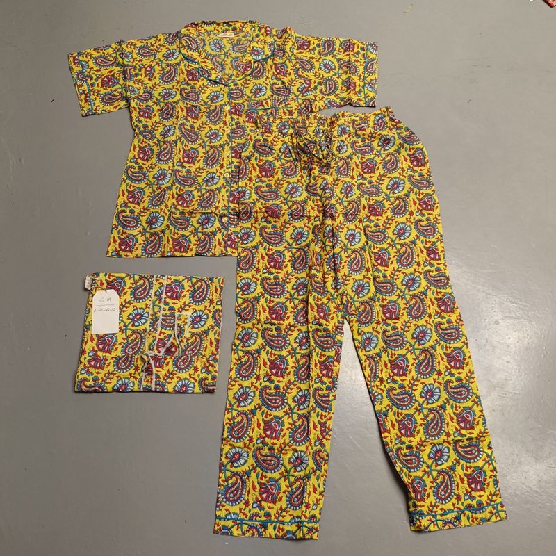 S/ M Short Sleeves Cotton Pajama Set