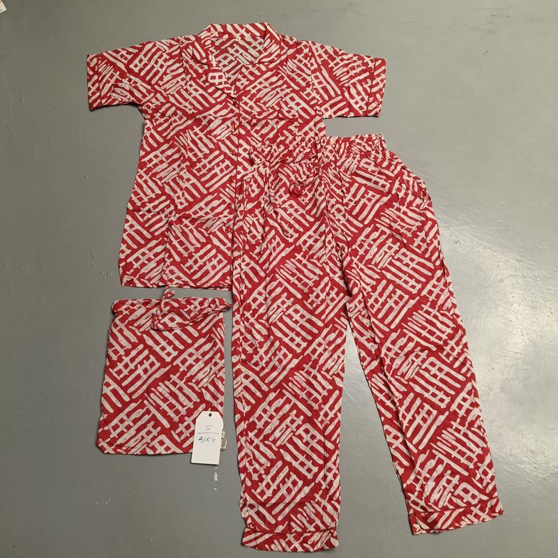 S/ M Short Sleeves Cotton Pajama Set