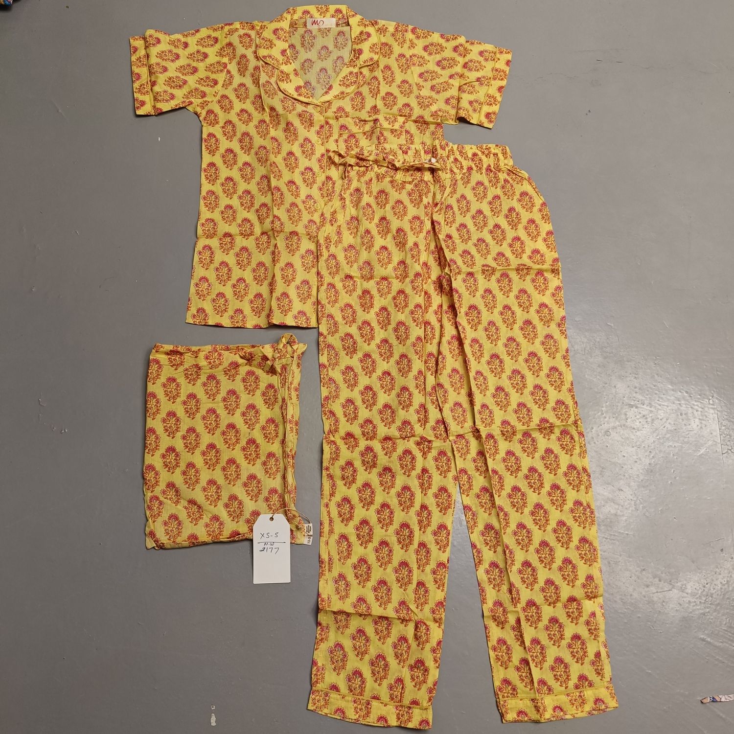 XS-S Cotton Short Sleeves Pajamas Set