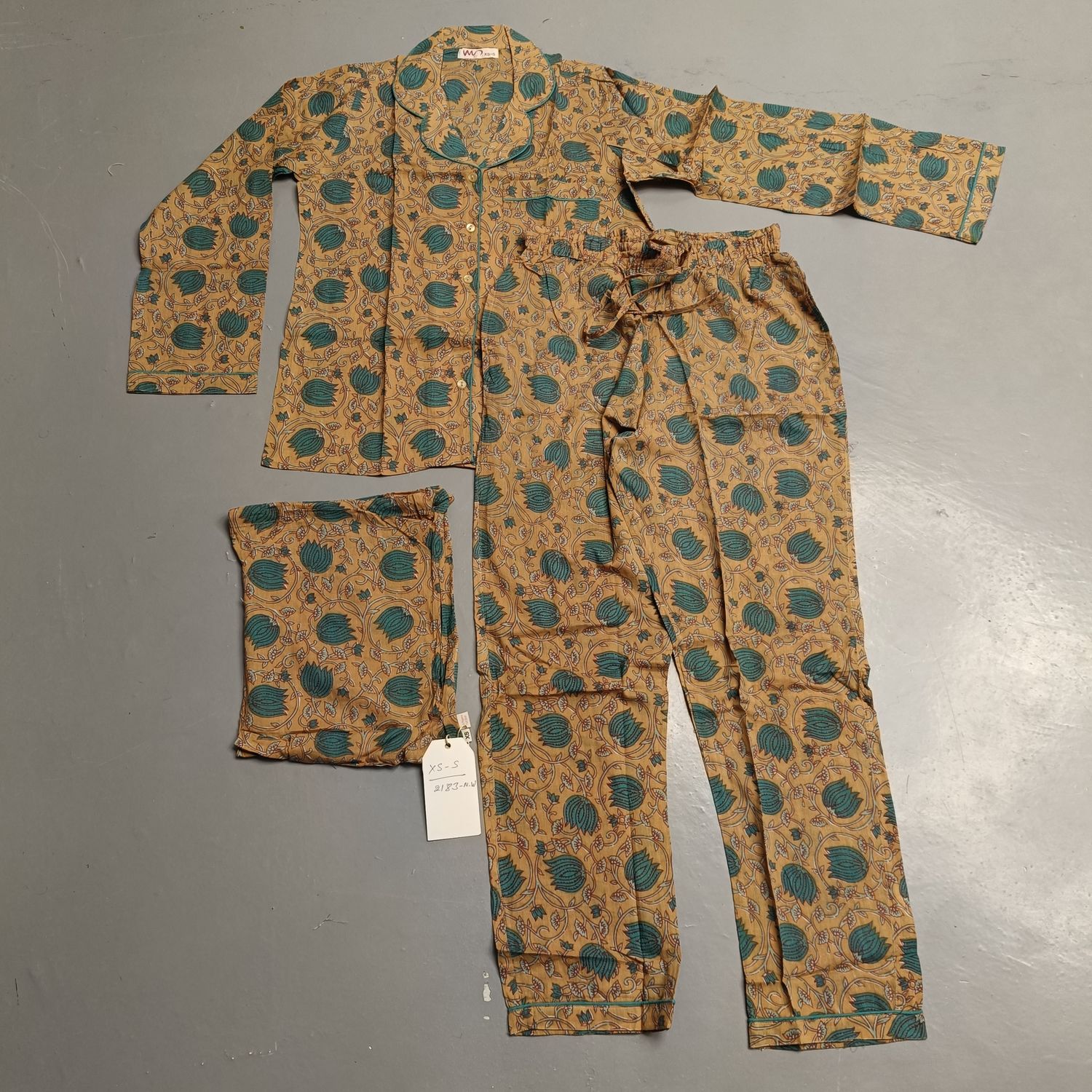 XS-S Cotton Short Sleeves Pajamas Set