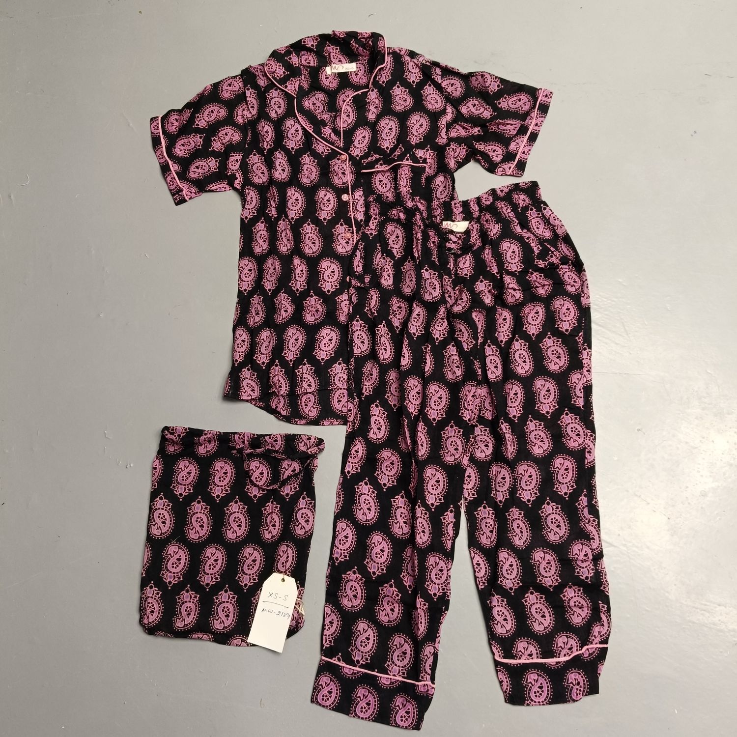XS-S Cotton Short Sleeves Pajamas Set