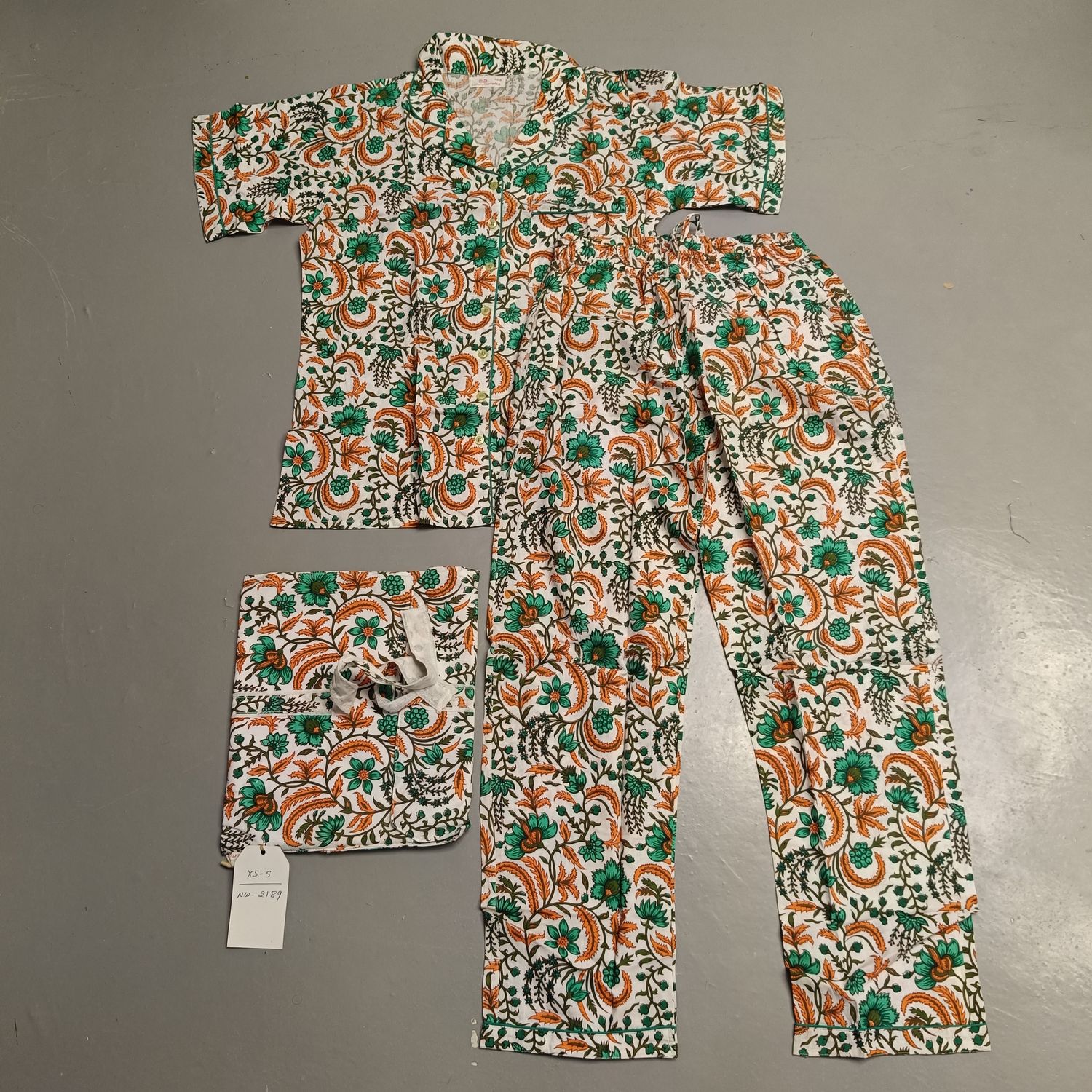 XS-S Cotton Short Sleeves Pajamas Set