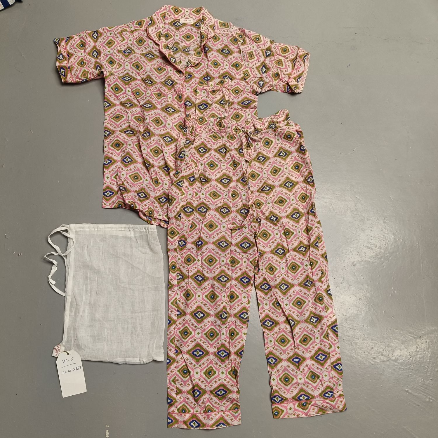 XS-S Cotton Short Sleeves Pajamas Set