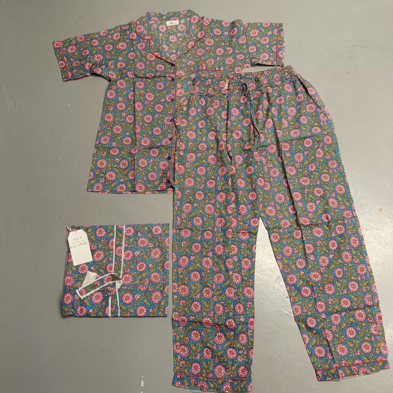XS-S Cotton Short Sleeves Pajamas Set