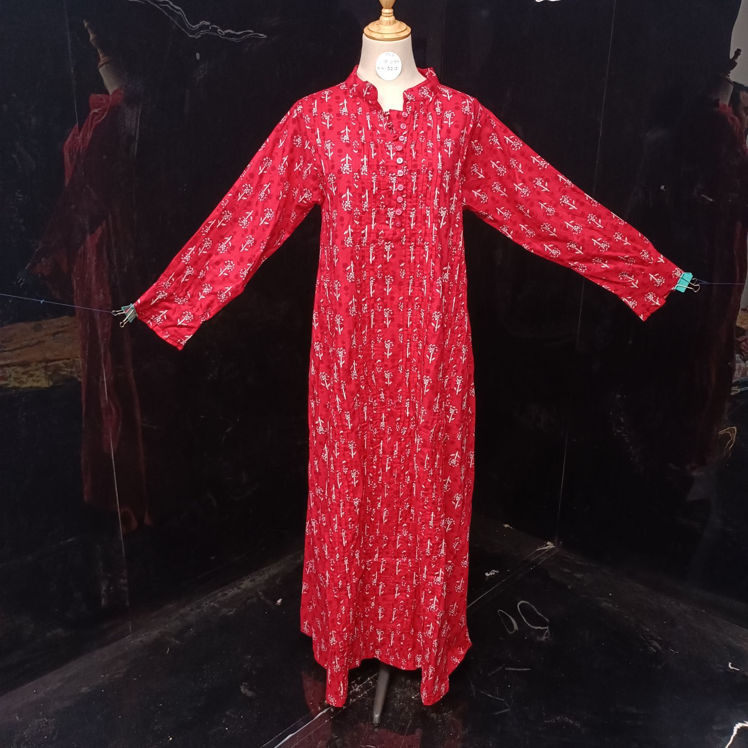 XS/S Sofi Printed Cotton Dress 54" Long Jalabiya