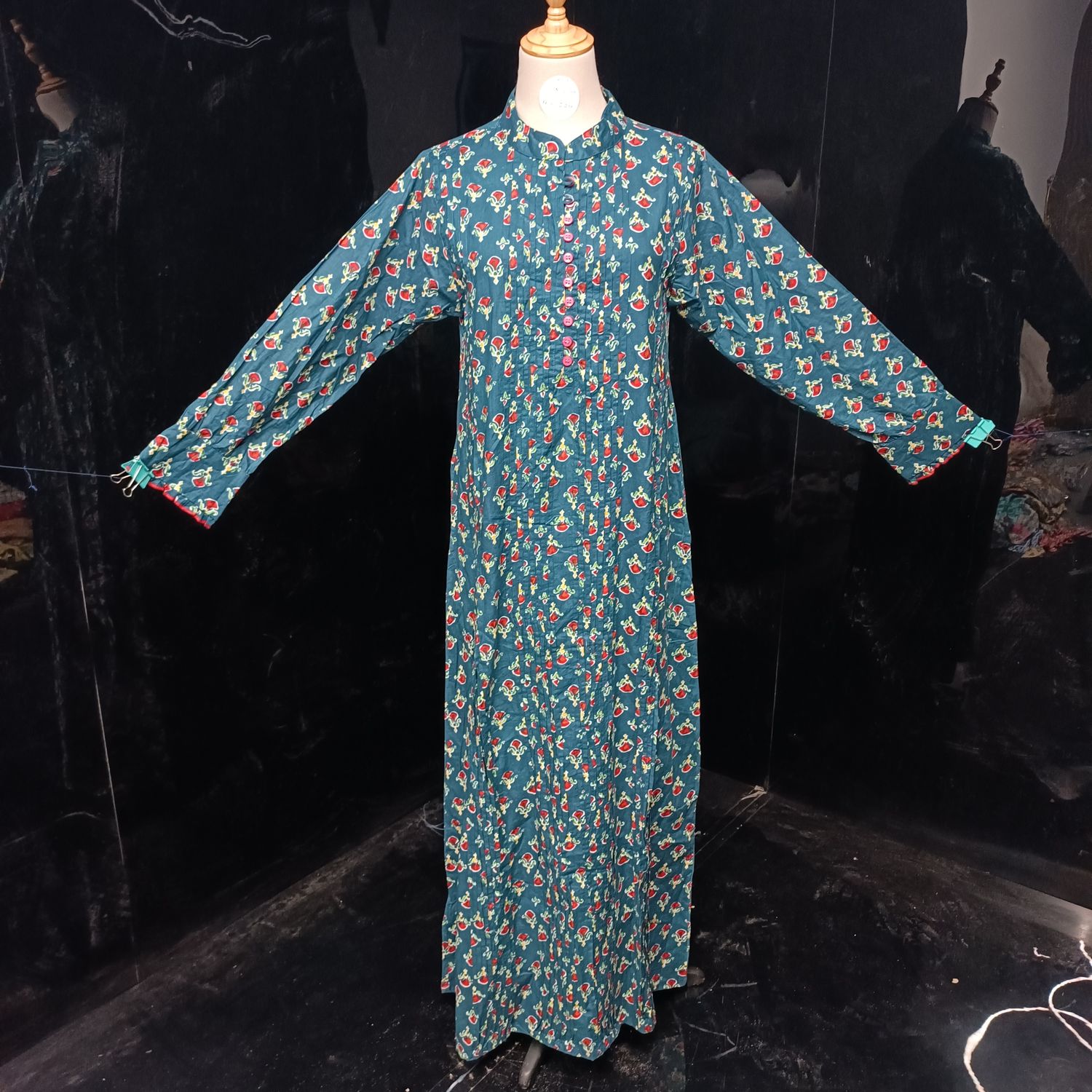 XS/S Sofi Printed Cotton Dress 54" Long Jalabiya