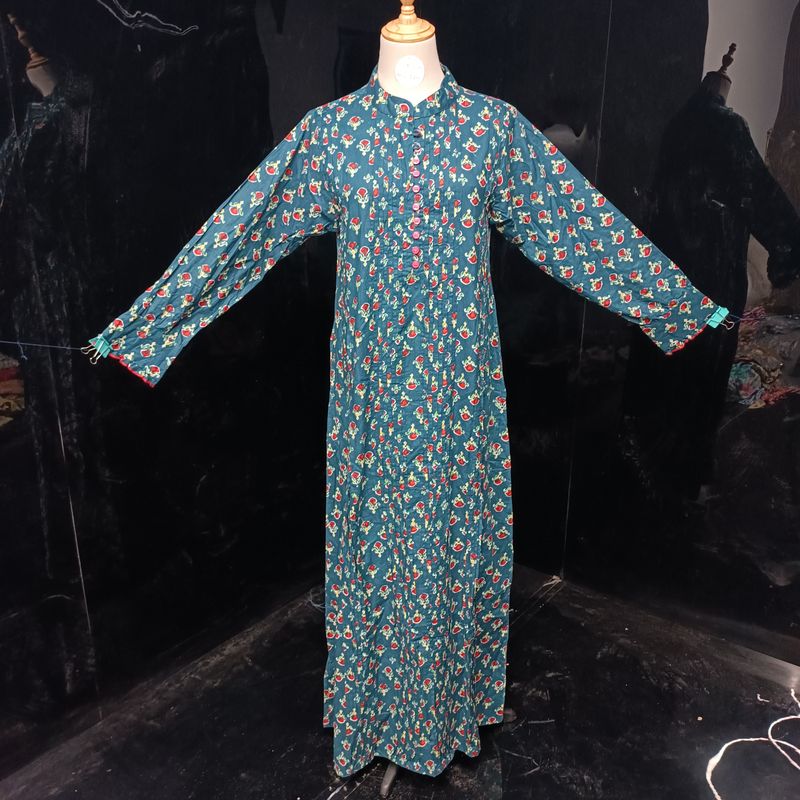 XS/S Sofi Printed Cotton Dress 54" Long Jalabiya