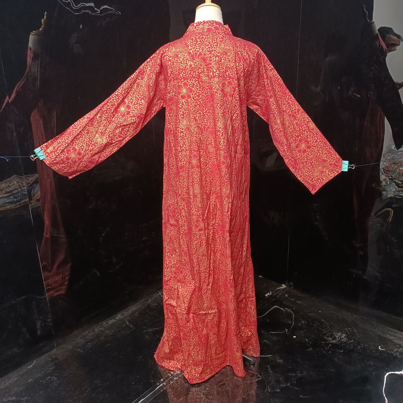 S/M Teena Printed Cotton Dress 57" Long Jalabiya