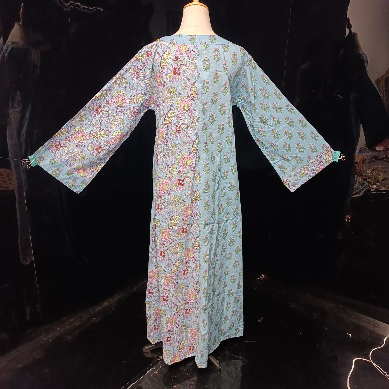 XS/S Noorain Printed Cotton Dress 54" Long Jalabiya