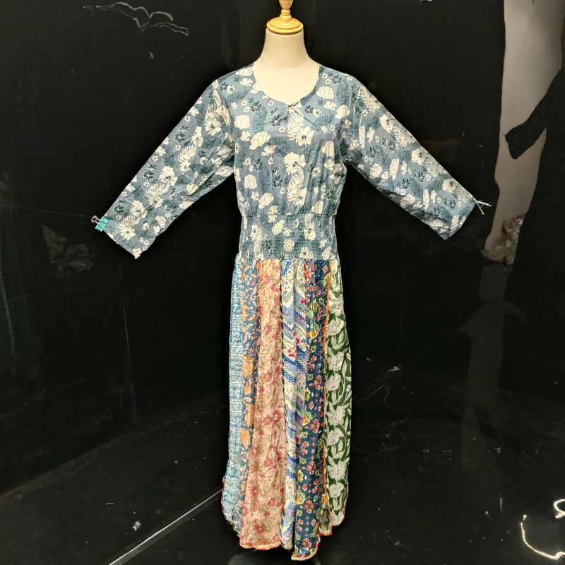 L/XL Zayna Cotton Dress 56" Long Jalabiya