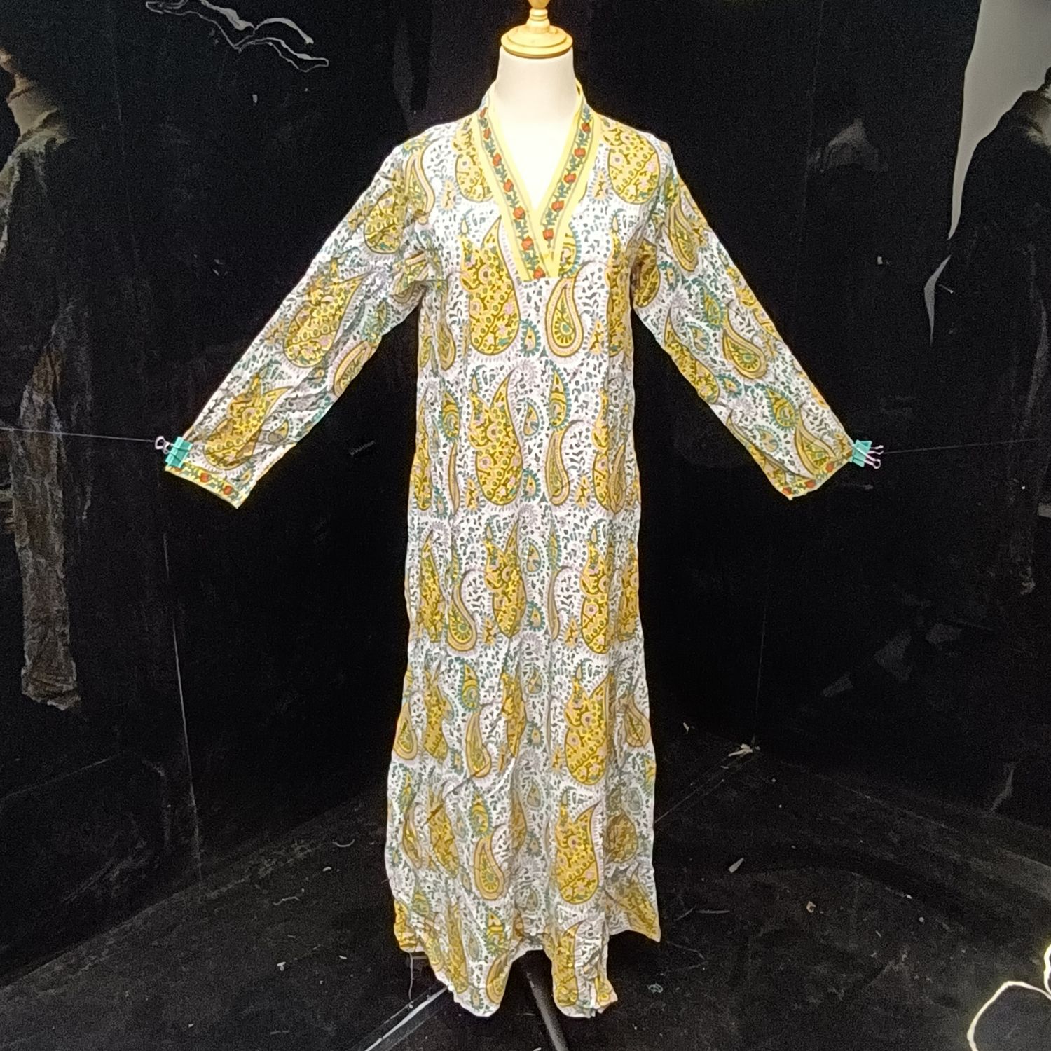  Teena XS/S Printed Cotton Dress 54" Long Jalabiya