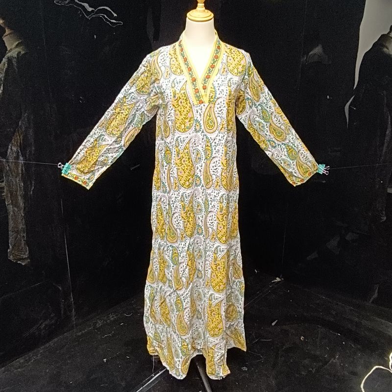  Teena XS/S Printed Cotton Dress 54" Long Jalabiya