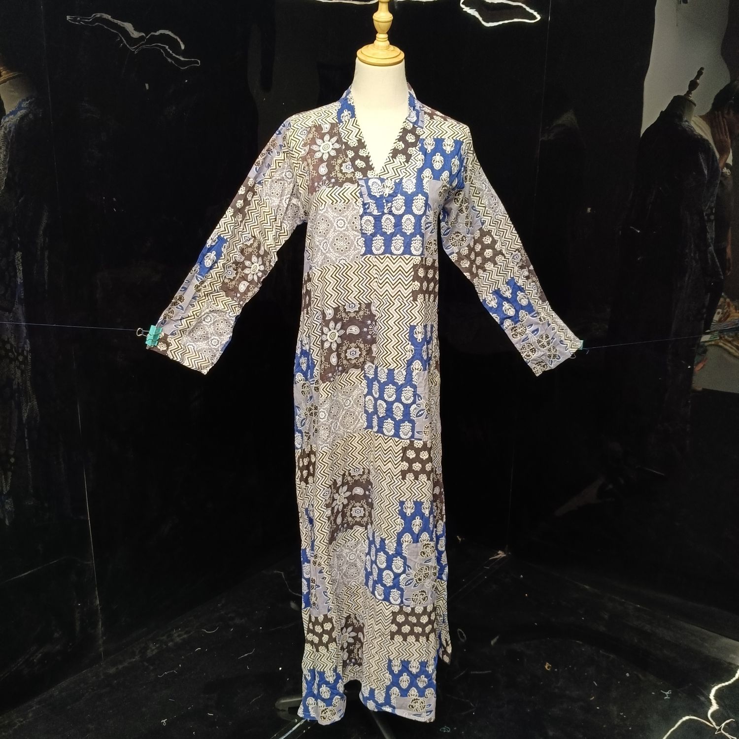  Teena XS/S Printed Cotton Dress 54" Long Jalabiya