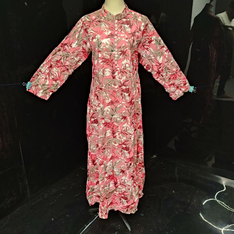 XS/S Sofi Printed Cotton Dress 54" Long Jalabiya