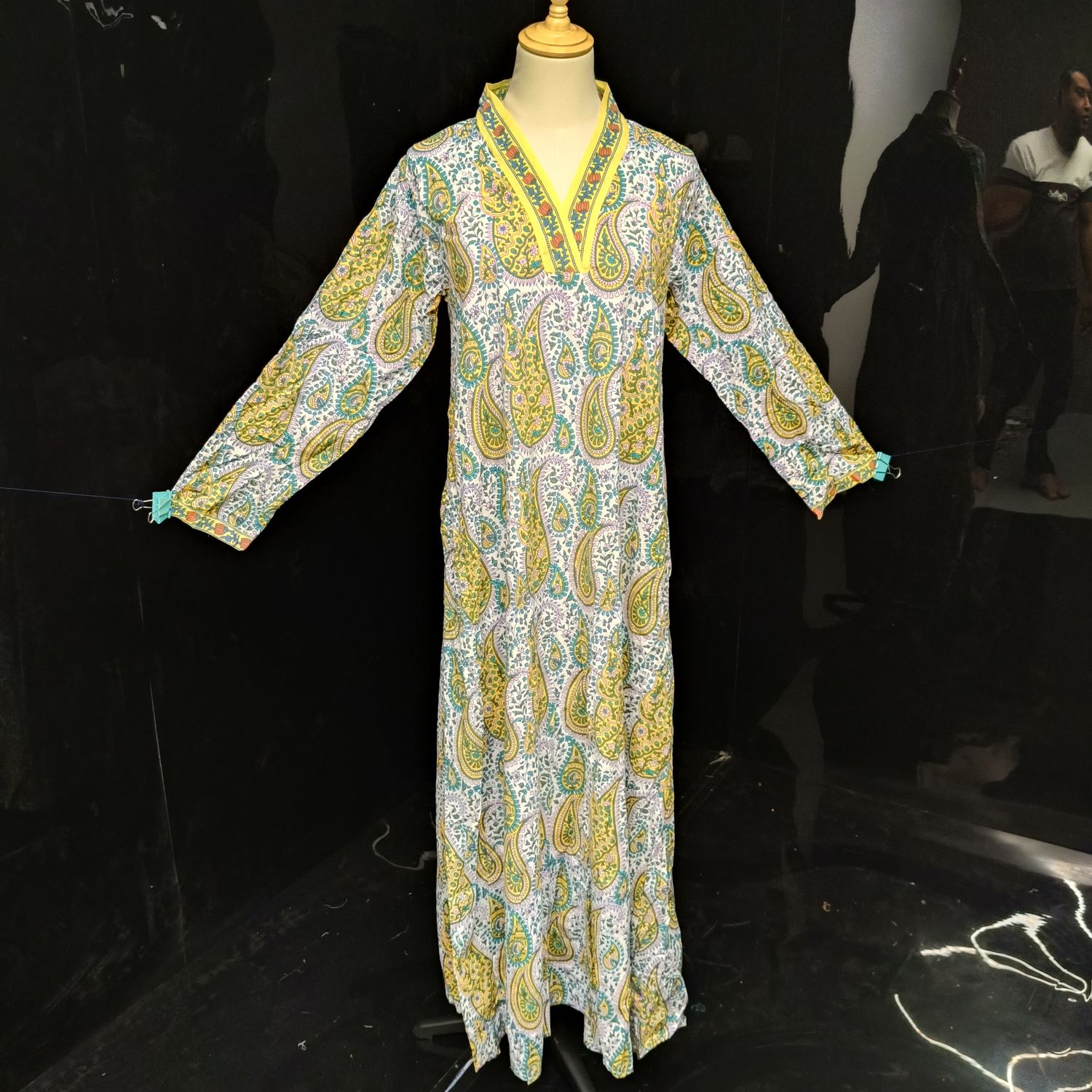  Teena XS/S Printed Cotton Dress 54" Long Jalabiya