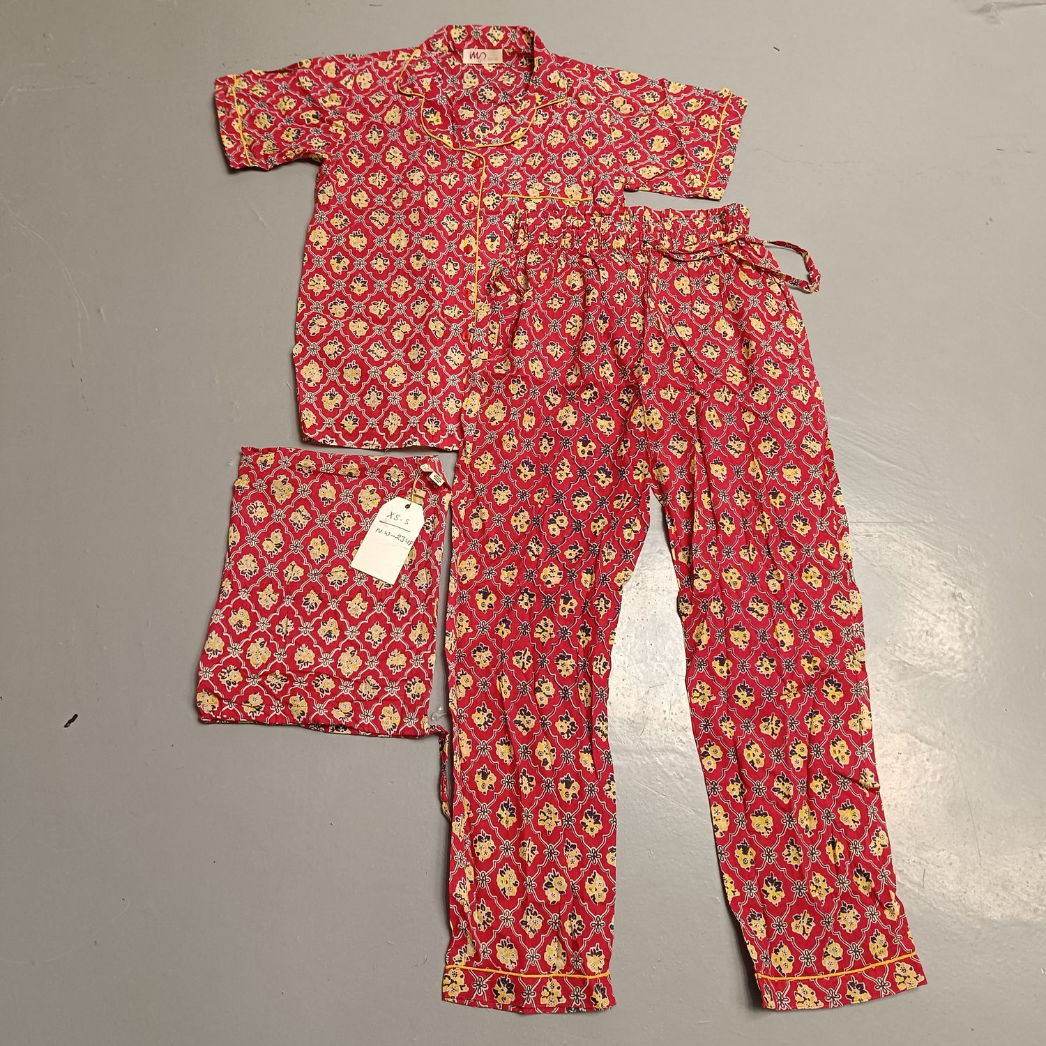 XS-S Cotton Short Sleeves Pajamas Set