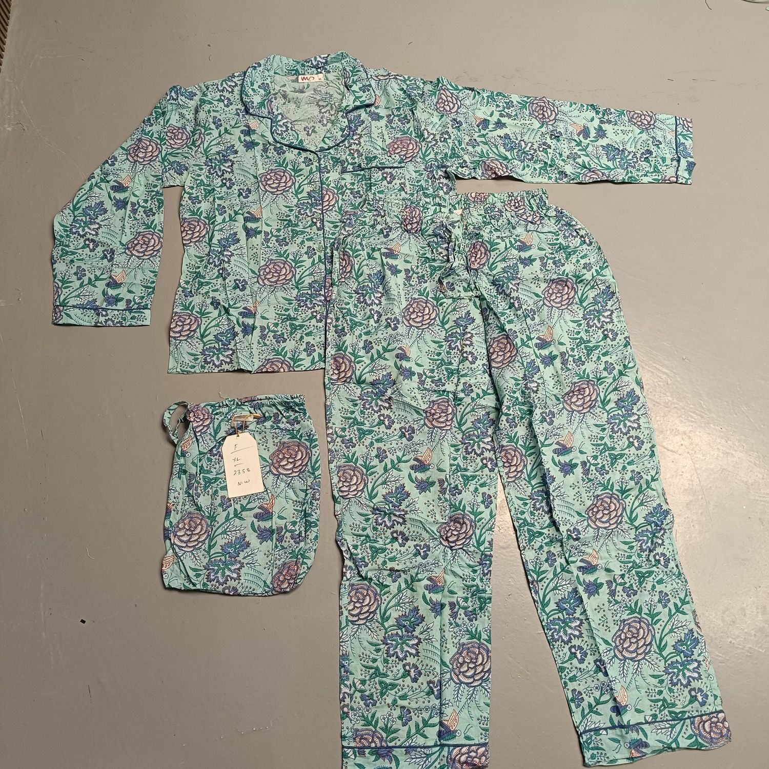 XL Cotton Short Sleeves Pajama Set