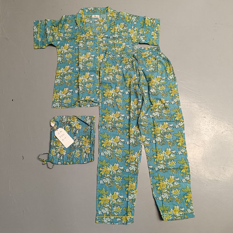 S/M Cotton 39" Pajamas Set full sleeves