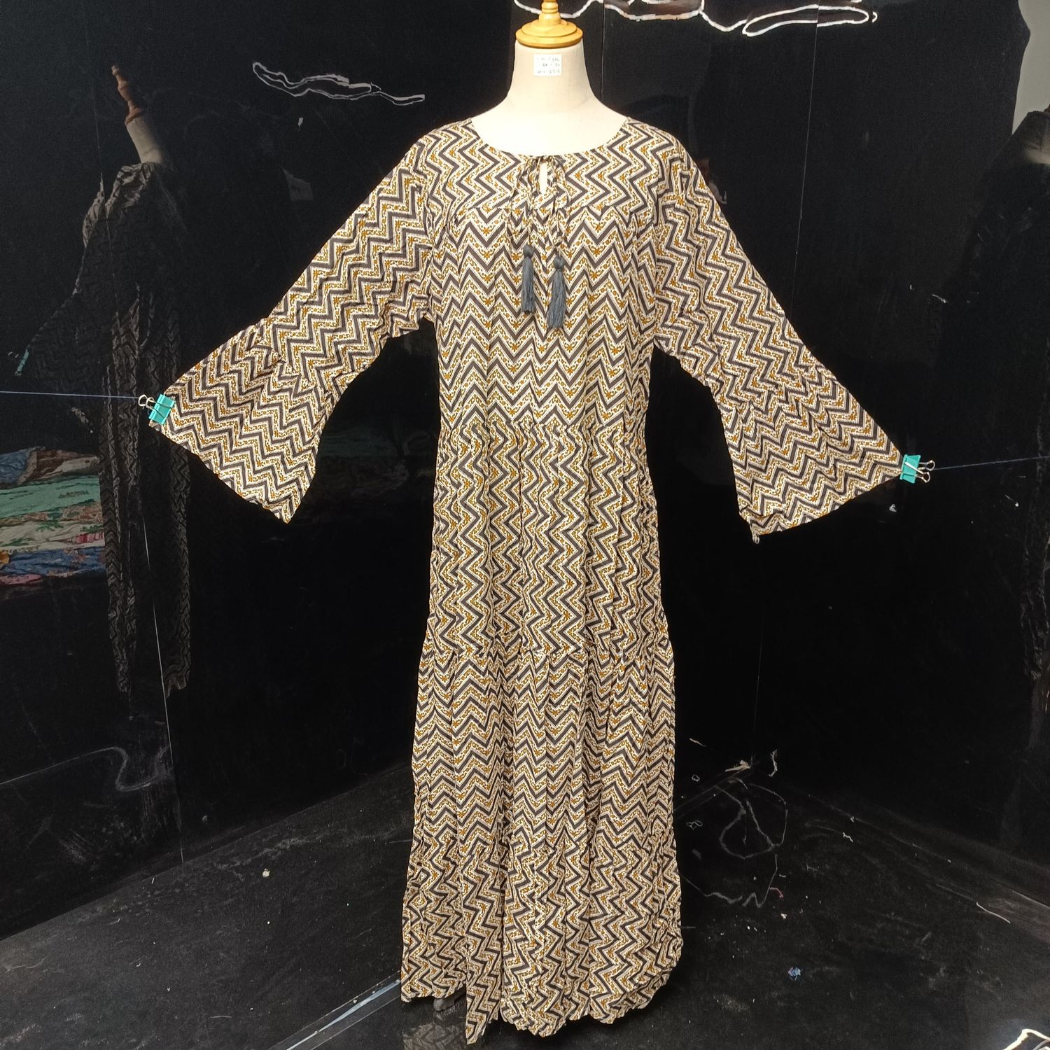 2XL/3XL Abiya Cotton Dress 57" Long Jalabiya