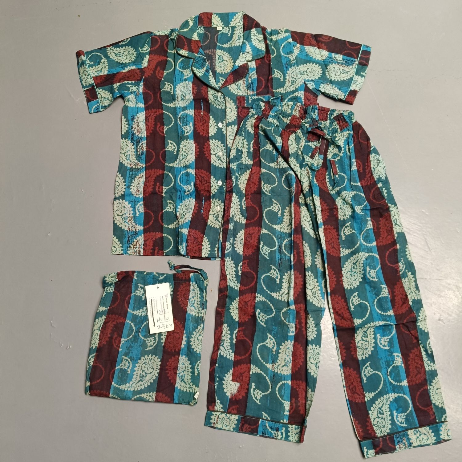 10-11 Year Cotton Full Sleeves Shirt Collar Neck Full Pajama Set